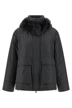 Cashmere neck down jacket Gray Cashmere neck down jacket Gray