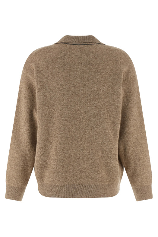 Поло Monile Beige BRUNELLO CUCINELLI MSH116505C9259