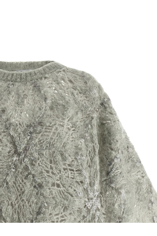 Sequin sweater Gray