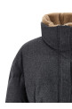 Shearling neck down jacket Gray
