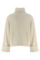Cashmere turtleneck sweater White