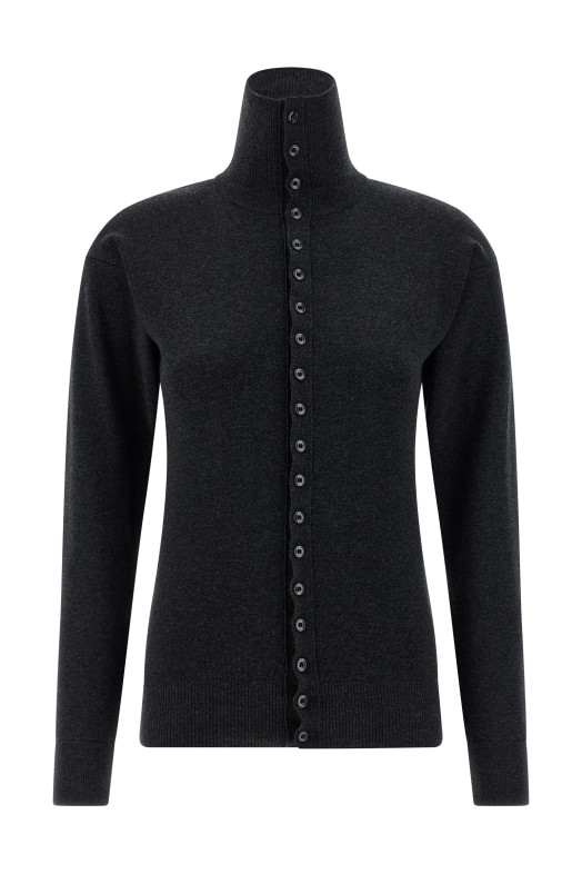 'Buttoned Fitted' cardigan Gray