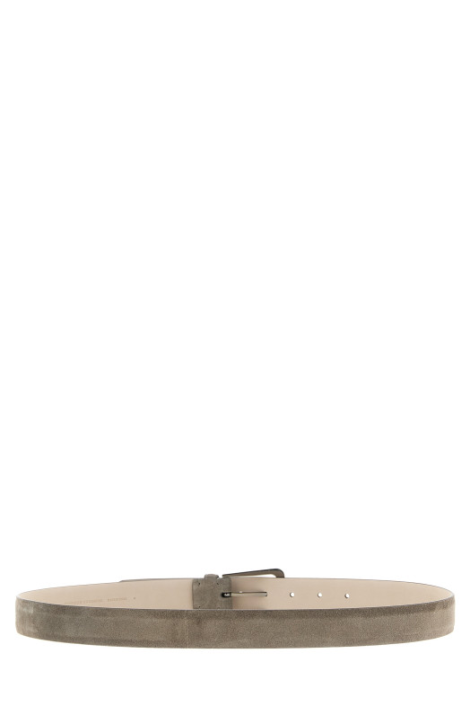 Suede belt Gray