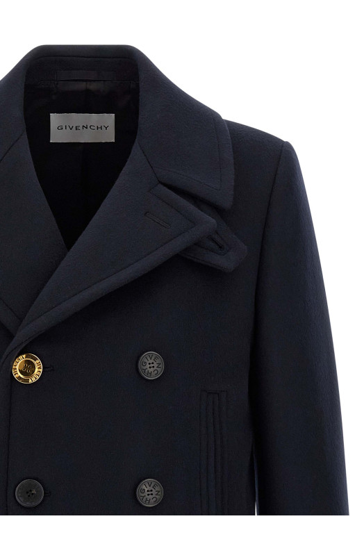 Double-breasted caban Blue