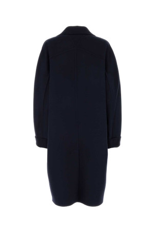 Пальто из шерстяной смеси темно-синего цвета BOTTEGA VENETA (781656V3OO0)
