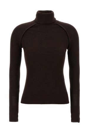 'Piping' sweater Brown