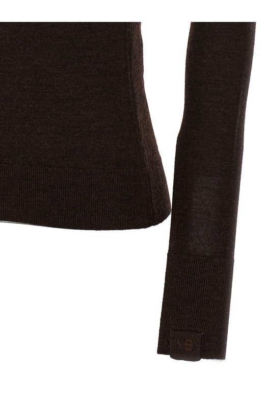 'Piping' sweater Brown