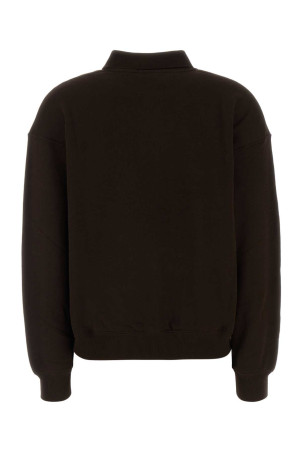 Шоколадна бавовняна сумішева сорочка-поло Біла POLO RALPH LAUREN (211947966)