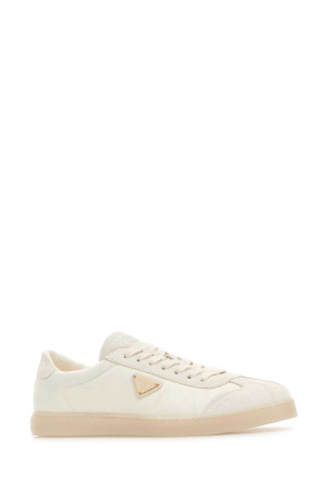White Re-Nylon and suede sneakers PRADA (2EE454FG000D7C)