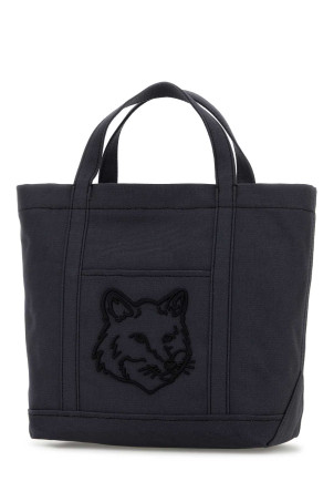 Navy blue canvas small handbag MAISON KITSUNE (LW05103WW0107)
