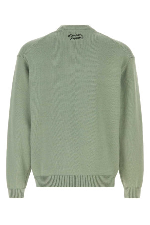 Mint green cotton blend sweater MAISON KITSUNE (OM00802KT1030)