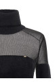 Brushed insert turtleneck sweater Black