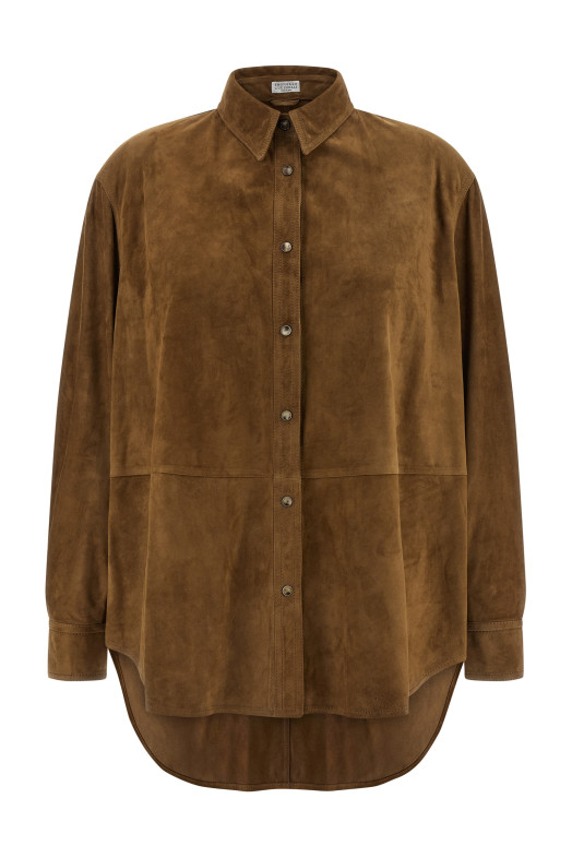 Suede shirt Brown