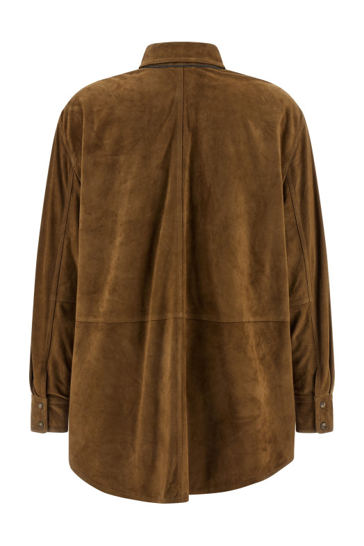 Suede shirt Brown