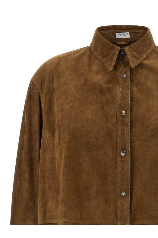 Suede shirt Brown