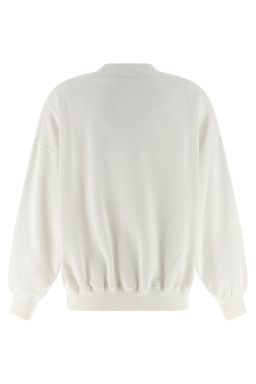 Logo embroidery sweatshirt Black-grey