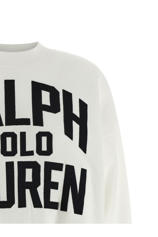 Logo embroidery sweatshirt Black-grey