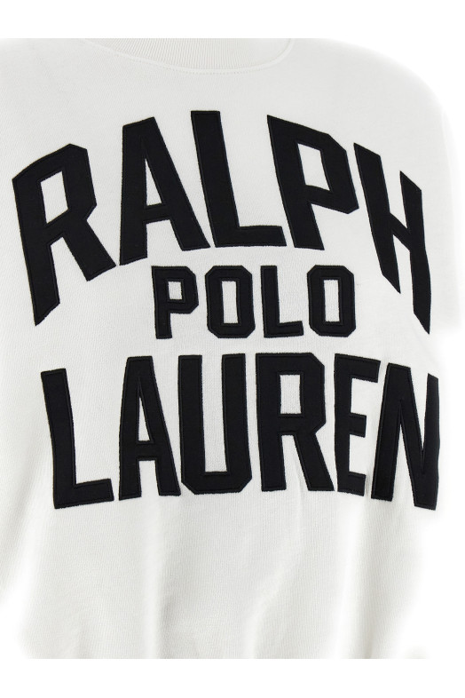 Logo embroidery sweatshirt Black-grey