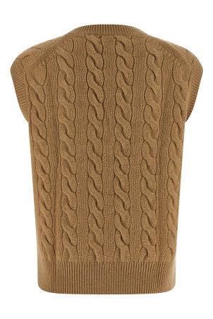 Braided vest Beige