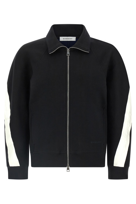 Satin insert sweatshirt Black-grey