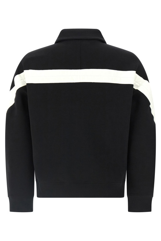 Satin insert sweatshirt Black-grey