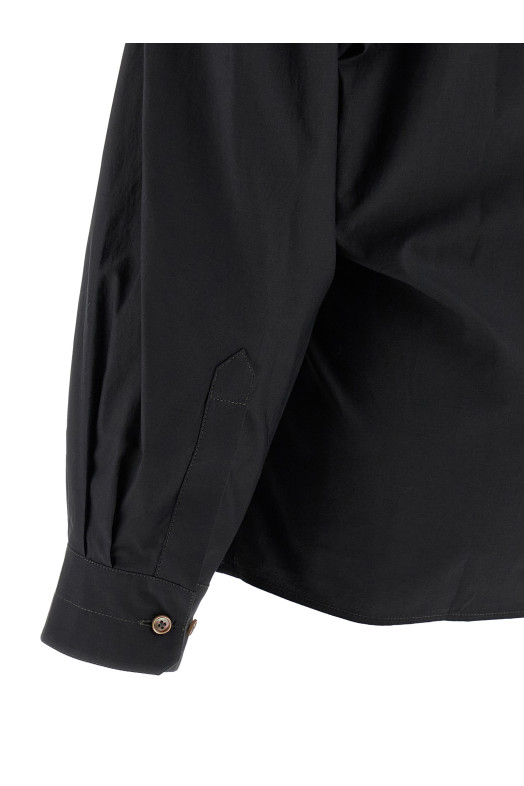 Рубашка «Straight Collar Twisted» Черная SH1141LF1500BK998