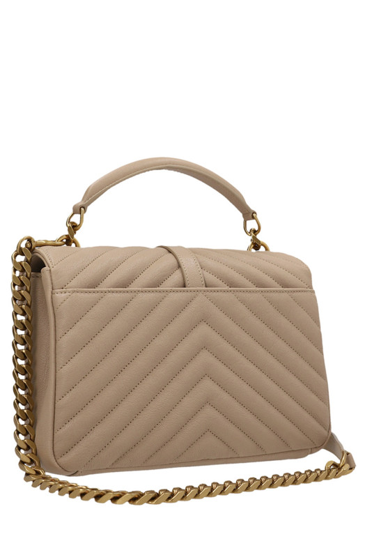 Сумка через плече «College» бежевого кольору 600279BRM072721