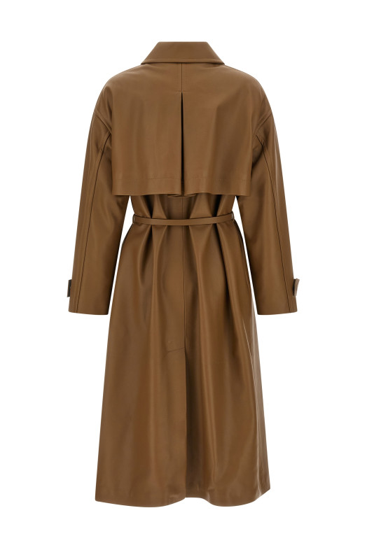 Nappa trench coat Brown