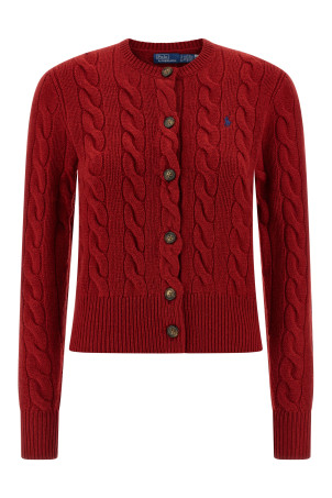 Braided cardigan Red