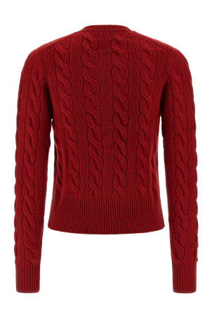 Braided cardigan Red