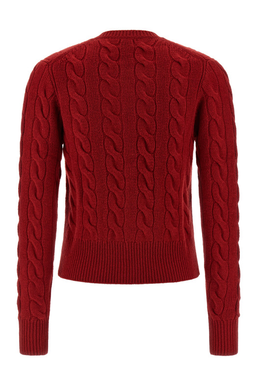 Braided cardigan Red