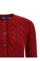 Braided cardigan Red
