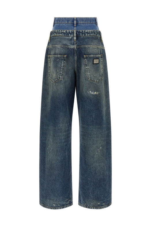 Double layer jeans Blue