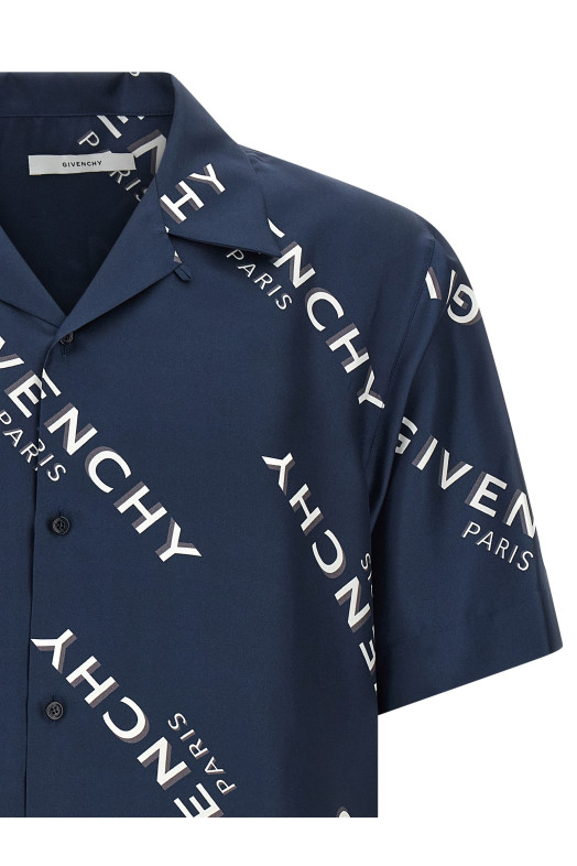 Рубашка «GIVENCHY Shadow» Синяя BM616J1673410