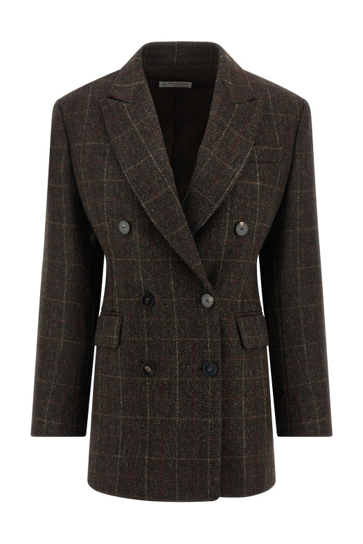 Блейзер из шетландской шерсти, коричневый ALBERTO BIANI II878WO219161