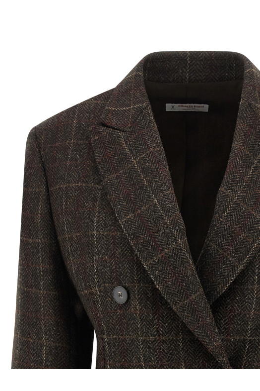 Блейзер из шетландской шерсти, коричневый ALBERTO BIANI II878WO219161