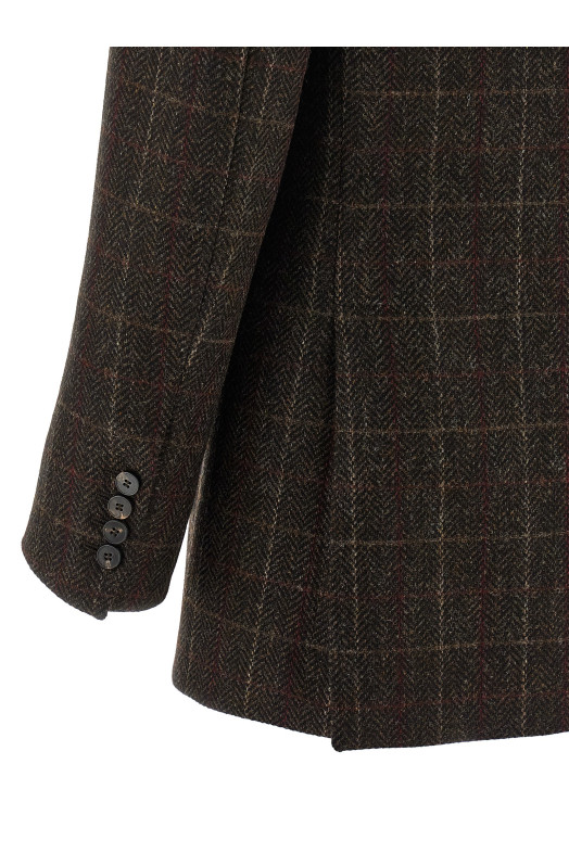 Блейзер из шетландской шерсти, коричневый ALBERTO BIANI II878WO219161