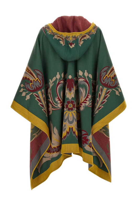 Цветочный плащ с узором «пейсли» Зеленый ETRO WRBD0027AQ291X0826