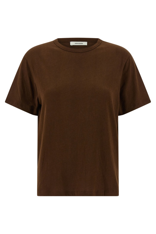 Футболка «Mini Tee» коричневого цвета UNU252039BTBT