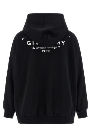 Logo print hoodie Black-grey Logo print hoodie Black-grey