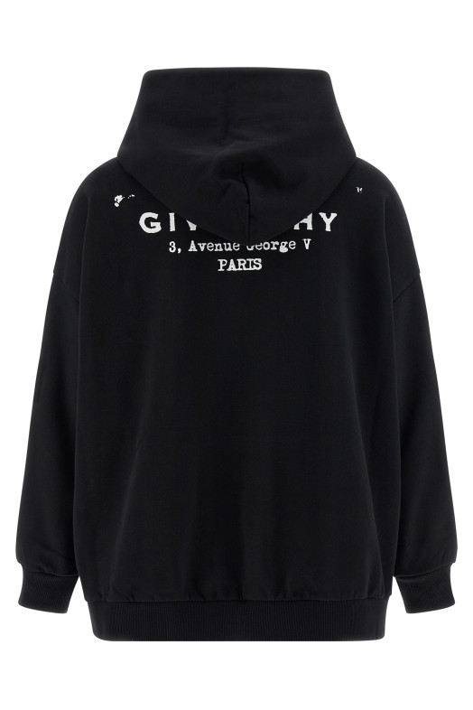 Худі з логотипом Чорно-сірий GIVENCHY BWJ04TP75N001