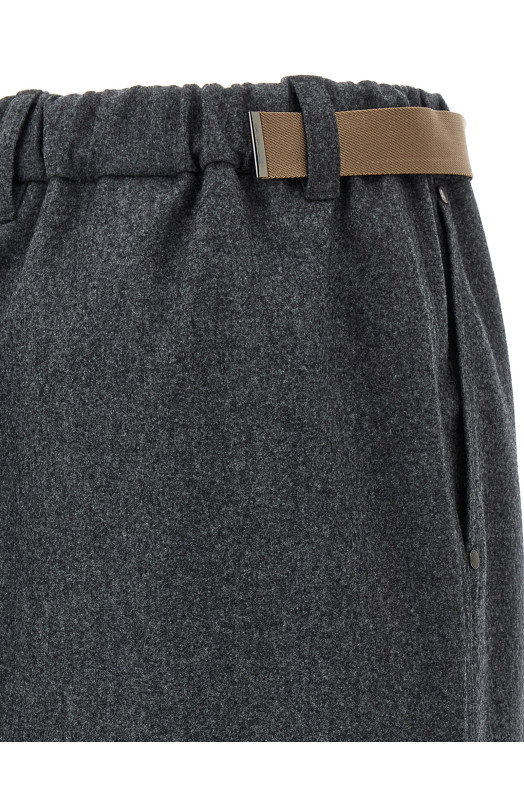 Fresh wool skirt Gray