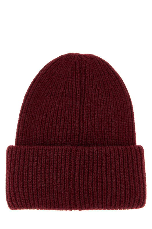 Шерстяная и кашемировая шапка бордового цвета MONCLER K20913B00075M1127458