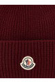 Шерстяная и кашемировая шапка бордового цвета MONCLER K20913B00075M1127458