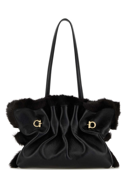 Black leather shoulder bag SALVATORE FERRAGAMO (21A446787848) Black leather shoulder bag SALVATORE FERRAGAMO (21A446787848)