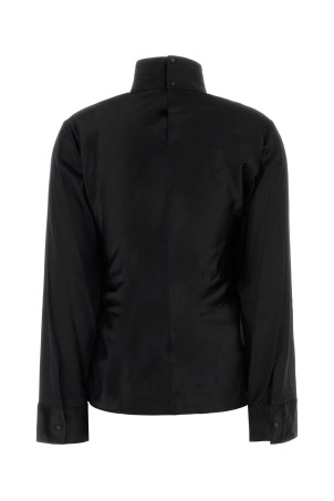 Чорний еластичний атласний топ COURREGES (325CCH094VI0073)