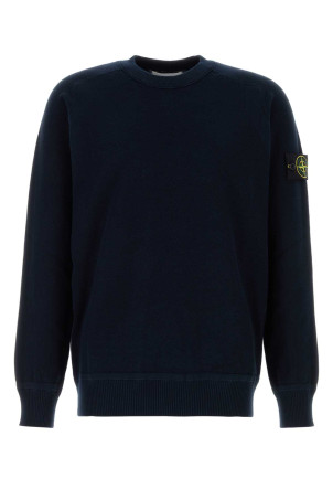 Світло-синій бавовняний светр Чорний STONE ISLAND (5100036B5)