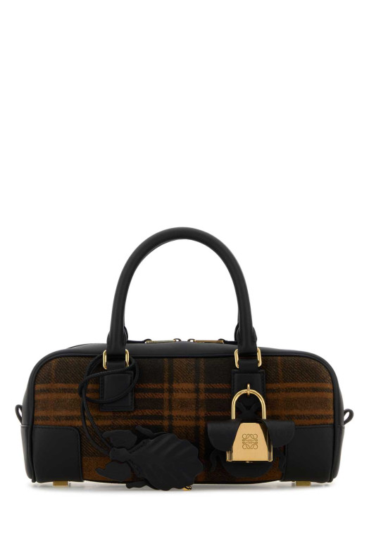 Сумка Amazona 23 из кожи с принтом и замши LOEWE (A039N23X04)