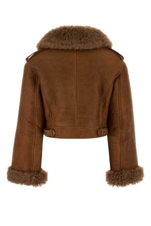 Карамельна шкіряна куртка CHLOE (CH25ACV36202) CHLOÉ