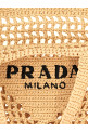 Сумка для покупок из тканого материала с логотипом Бежевая PRADA 1BG393VOOO2C2TF0018 Сумка для покупок из тканого материала с логотипом Бежевая PRADA 1BG393VOOO2C2TF0018